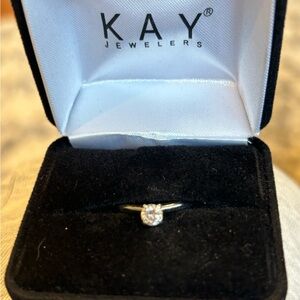 Kay Jewelers Silver Solitaire Engagement Ring